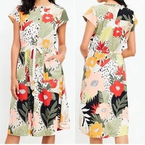LOFT women’s Dress with Vibrant Floral Print